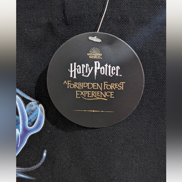 Wizarding World Harry Potter A Forbidden Forest Experience Black Canvas Tote Bag - Picture 3 of 6
